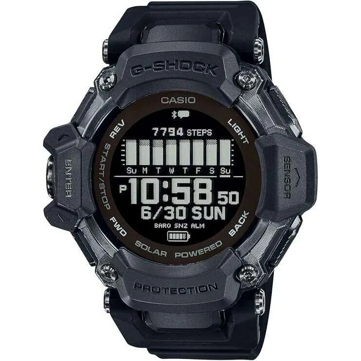 CASIO G-SHOCK G-SQUAD GPS CARDIOMETER BLUETOOTH BLACK MEN WATCH GBD-H2000-1BJR