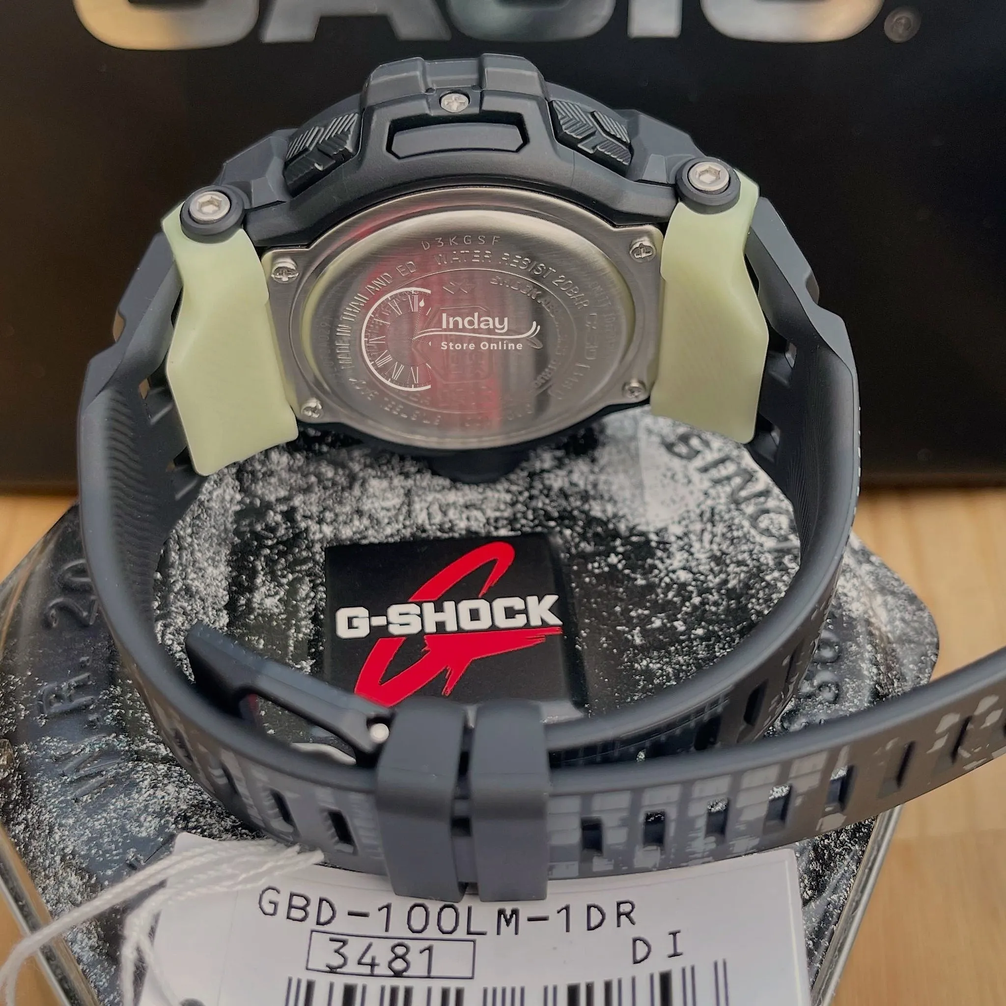 Casio G-Shock G-Squad Men's Watch GBD-100LM-1 Digital GBD-100 Series Glow In The Dark Resin With a Luminescent Camouflage Pattern Band