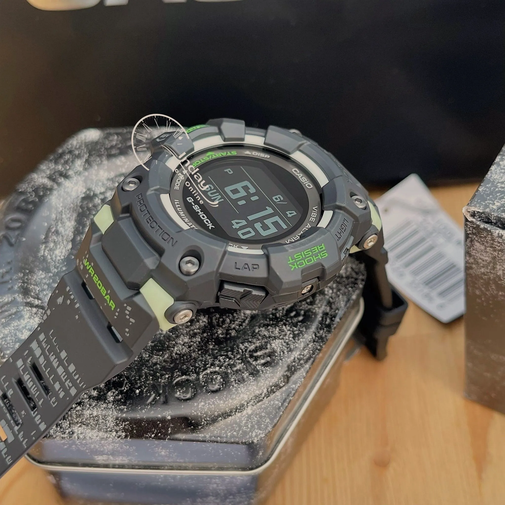 Casio G-Shock G-Squad Men's Watch GBD-100LM-1 Digital GBD-100 Series Glow In The Dark Resin With a Luminescent Camouflage Pattern Band