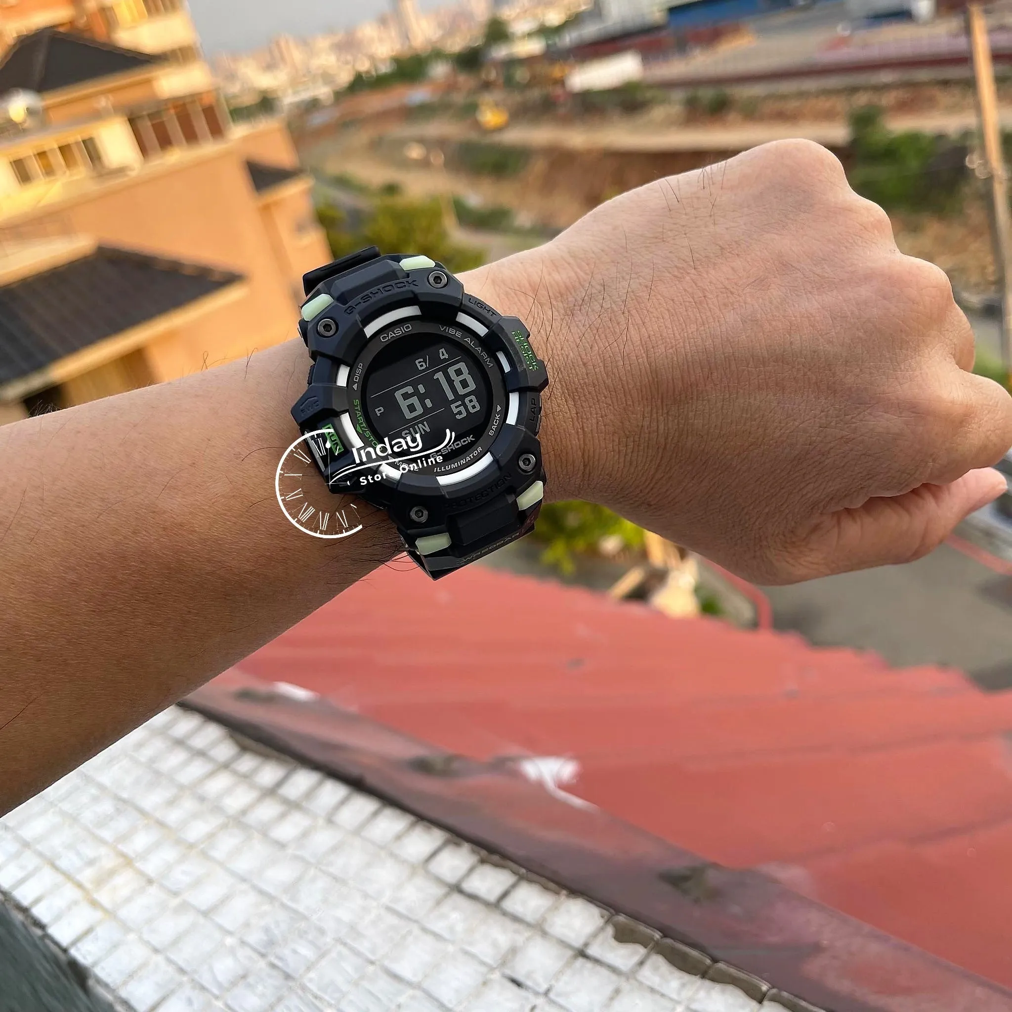 Casio G-Shock G-Squad Men's Watch GBD-100LM-1 Digital GBD-100 Series Glow In The Dark Resin With a Luminescent Camouflage Pattern Band