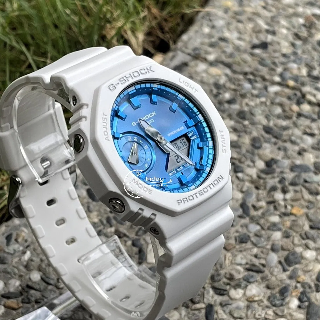 Casio G-Shock Men's Watch GA-2100WS-7A Analog-Digital 2100 Series Seasonal Collection 2023 Shock Resistant Carbon Core Guard Structure