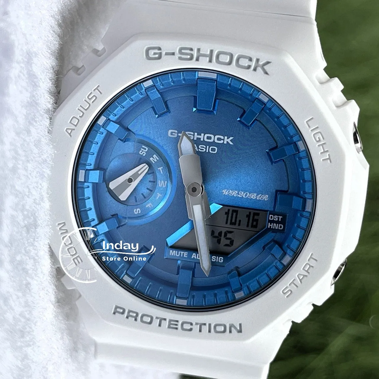Casio G-Shock Men's Watch GA-2100WS-7A Analog-Digital 2100 Series Seasonal Collection 2023 Shock Resistant Carbon Core Guard Structure