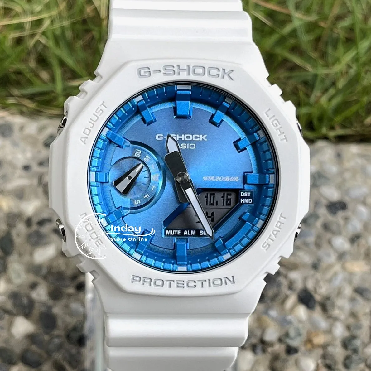 Casio G-Shock Men's Watch GA-2100WS-7A Analog-Digital 2100 Series Seasonal Collection 2023 Shock Resistant Carbon Core Guard Structure