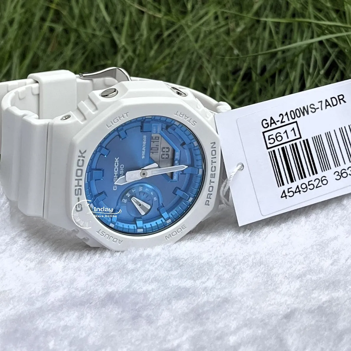 Casio G-Shock Men's Watch GA-2100WS-7A Analog-Digital 2100 Series Seasonal Collection 2023 Shock Resistant Carbon Core Guard Structure