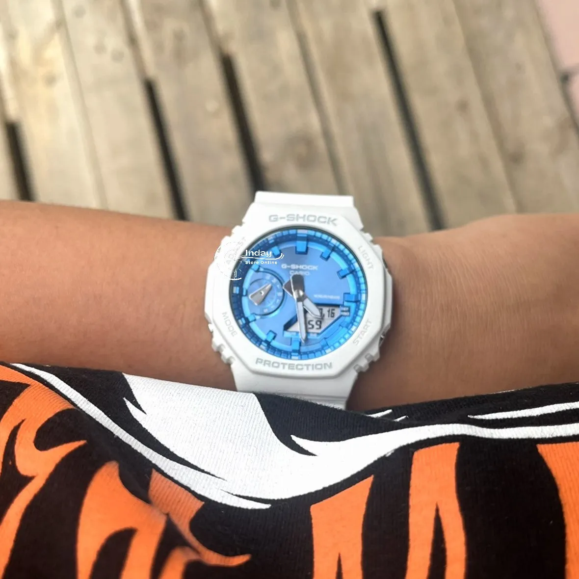 Casio G-Shock Men's Watch GA-2100WS-7A Analog-Digital 2100 Series Seasonal Collection 2023 Shock Resistant Carbon Core Guard Structure