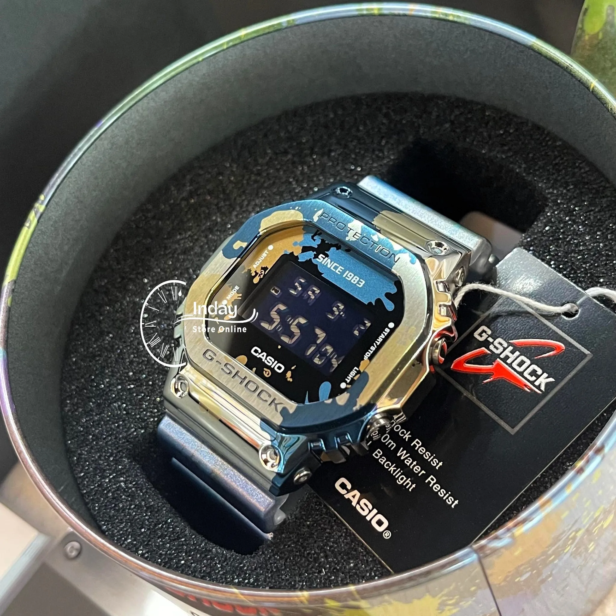 Casio G-Shock Men's Watch GM-5600SS-1 Digital 5600 Series Multicolored Cool Accents Street Spirit Line