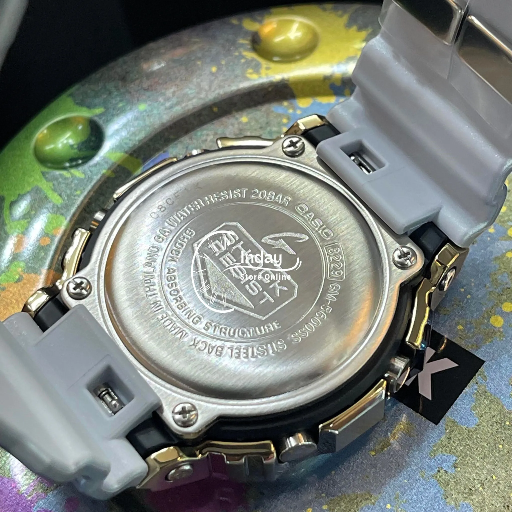 Casio G-Shock Men's Watch GM-5600SS-1 Digital 5600 Series Multicolored Cool Accents Street Spirit Line