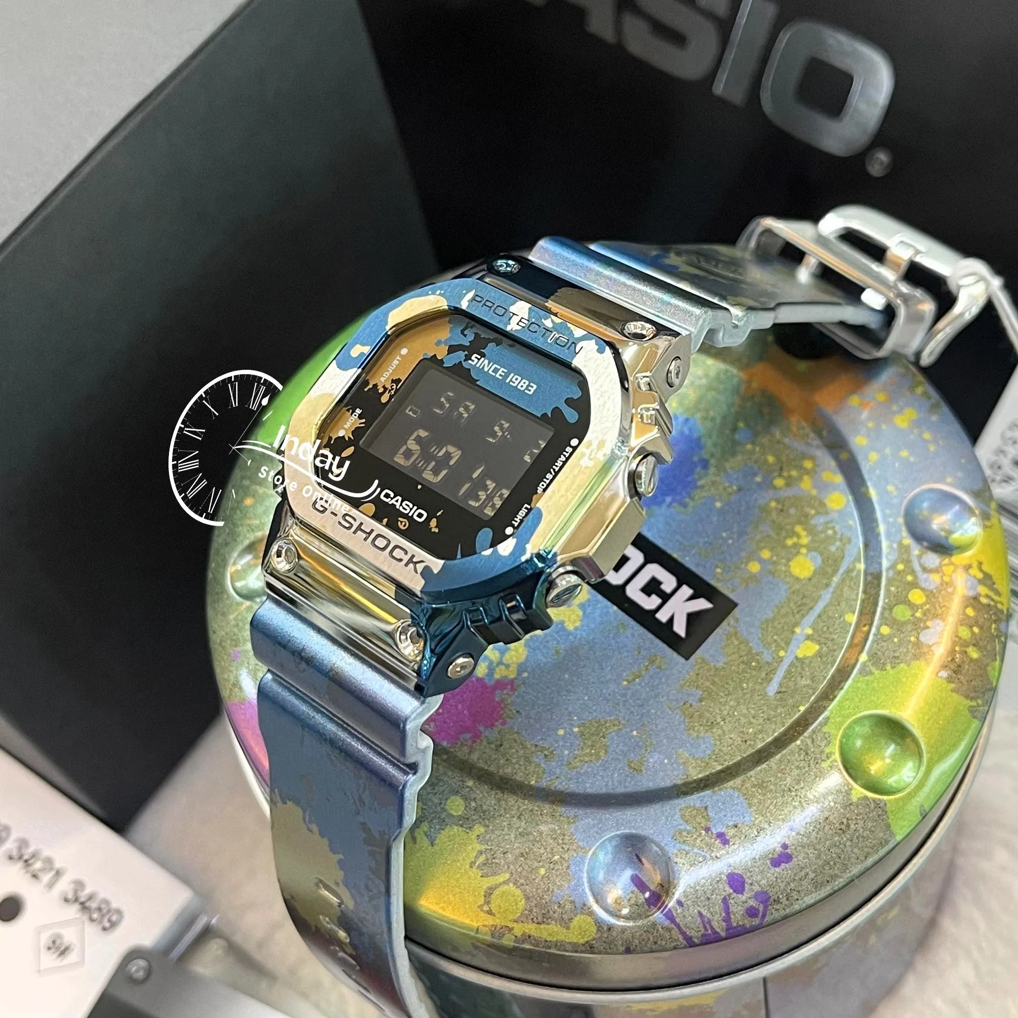Casio G-Shock Men's Watch GM-5600SS-1 Digital 5600 Series Multicolored Cool Accents Street Spirit Line