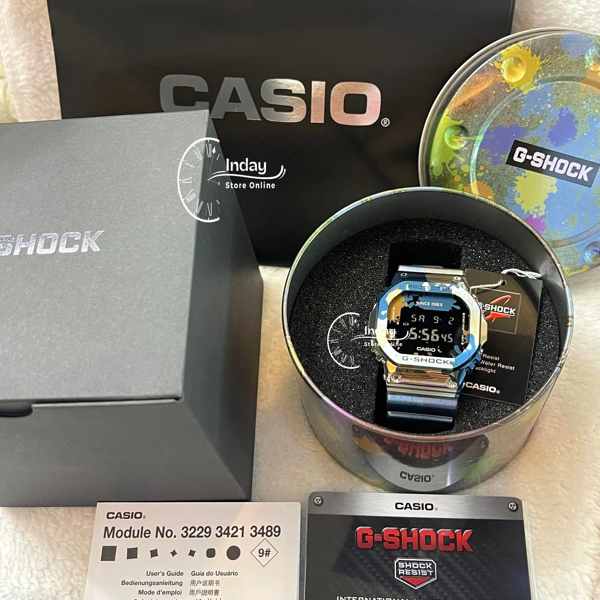 Casio G-Shock Men's Watch GM-5600SS-1 Digital 5600 Series Multicolored Cool Accents Street Spirit Line