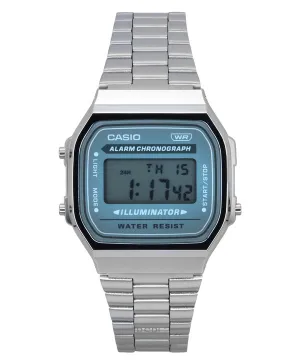 Casio Vintage Digital Stainless Steel Bracelet Quartz A168WA-3A Mens Watch
