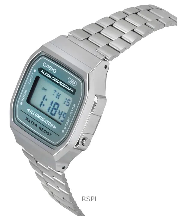 Casio Vintage Digital Stainless Steel Bracelet Quartz A168WA-3A Mens Watch