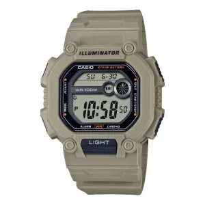 Casio Youth Beige Silicone Strap Strap Digital Dial Quartz Watch for Gents - W-737HX-5AVDF
