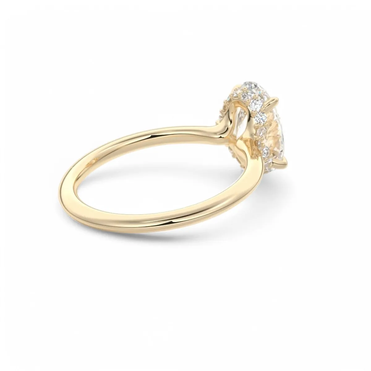 Certified 1.83Ct Oval cut Solitaire Lab Grown Engagement Ring in 14k White Gold