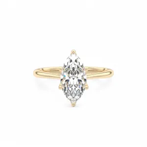 Certified 2.00Ct Marquise Lab Grown Diamond Engagement Ring 14k White Gold