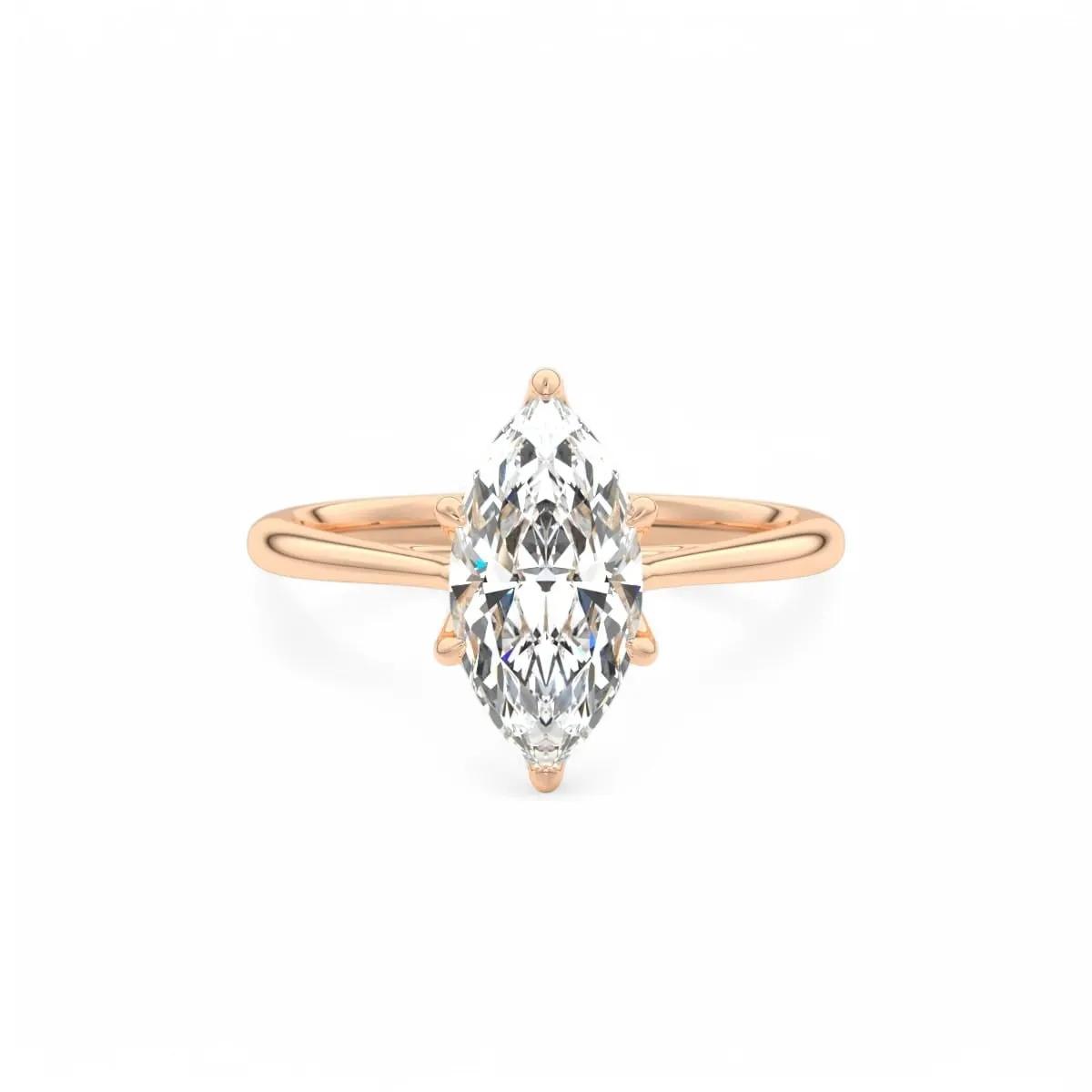 Certified 2.00Ct Marquise Lab Grown Diamond Engagement Ring 14k White Gold