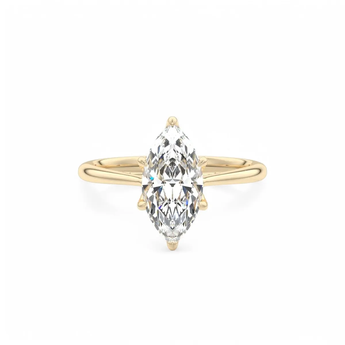 Certified 2.00Ct Marquise Lab Grown Diamond Engagement Ring 14k White Gold