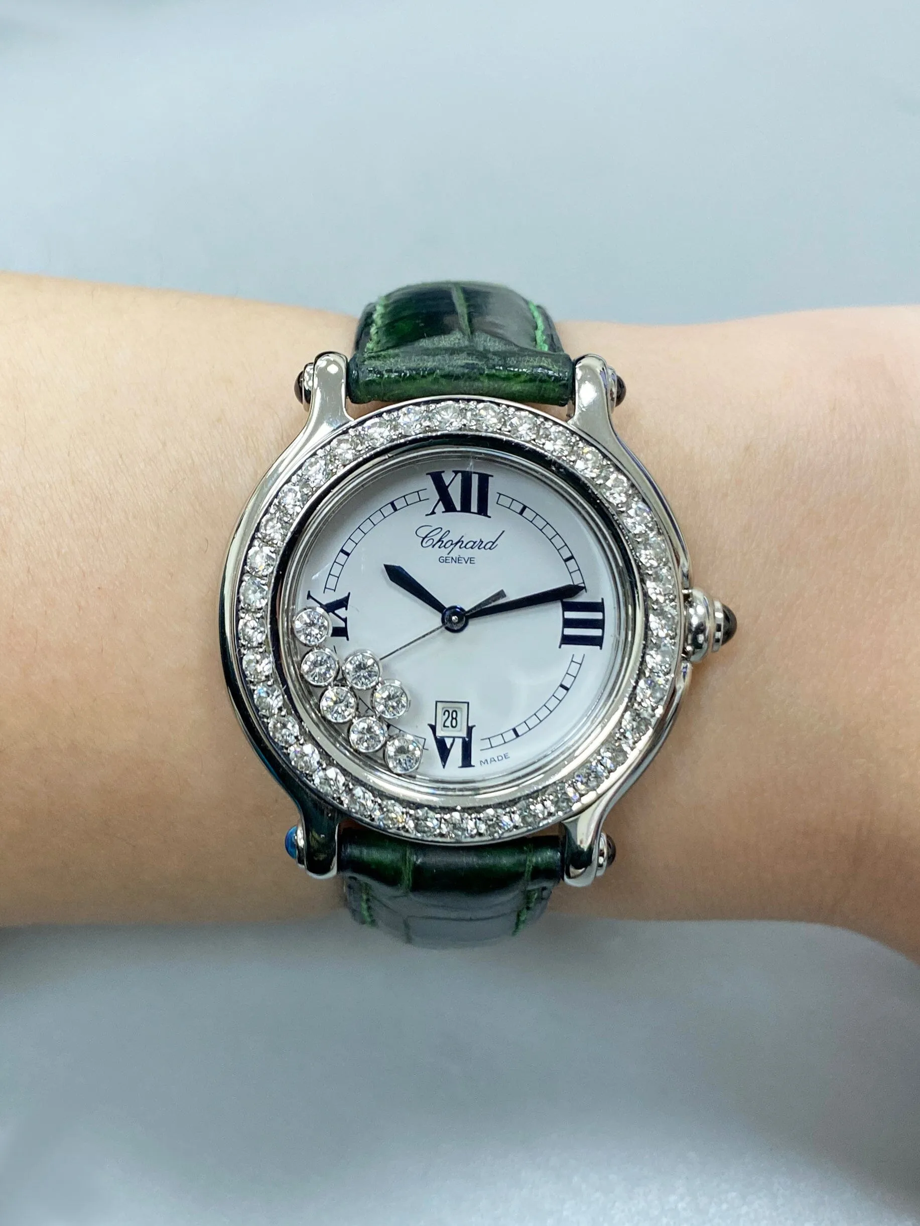 Chopard Happy Sport 27/8236-23 White Dial Ladies Watch Box Papers