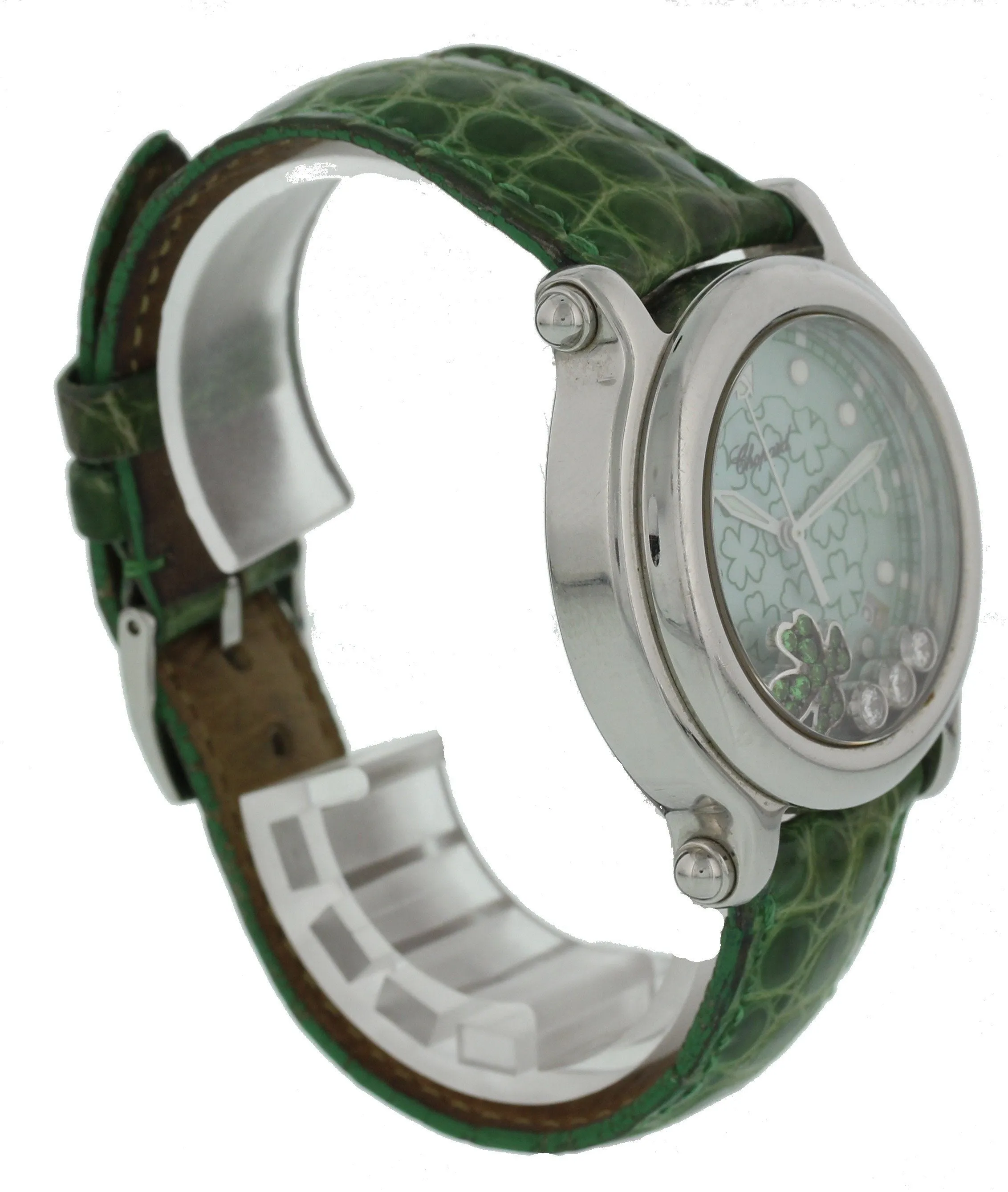 Chopard Happy Sport Diamond Emerald Good Luck Clover 28/8426
