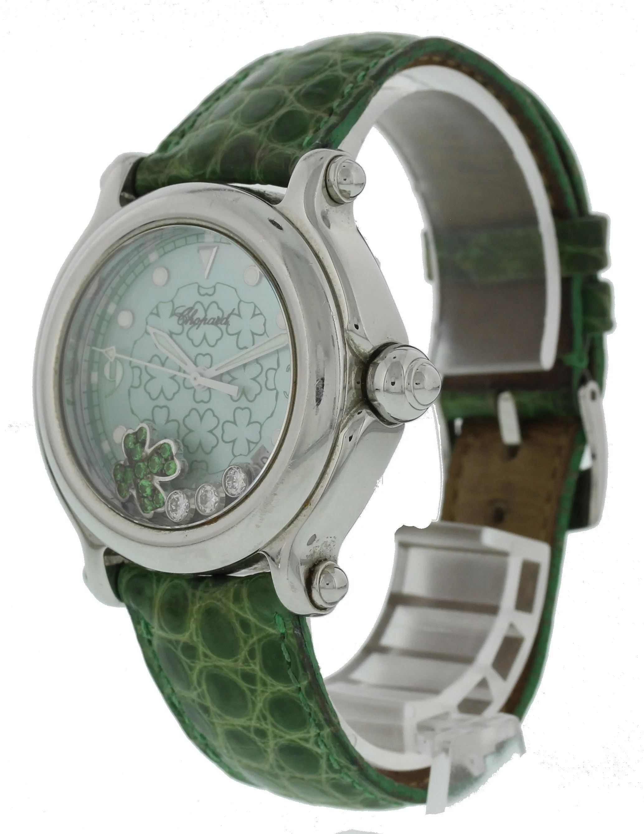 Chopard Happy Sport Diamond Emerald Good Luck Clover 28/8426