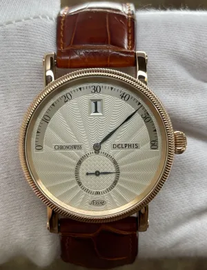 Chronoswiss Delphis Jumping Hour Retrograde CH1421R Silver Dial Automatic Men's Watch