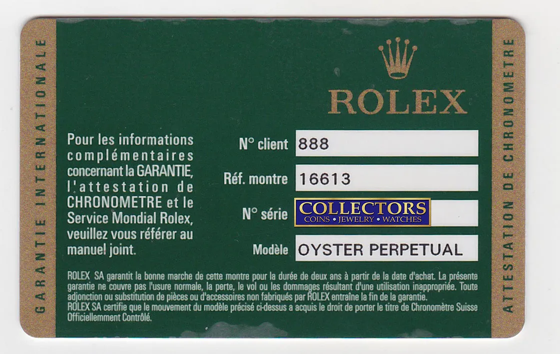 Copy of PAPERS 2009 UNPOLISHED Engraved Rehaut Rolex Submariner 16613 Gold TT Blue Watch