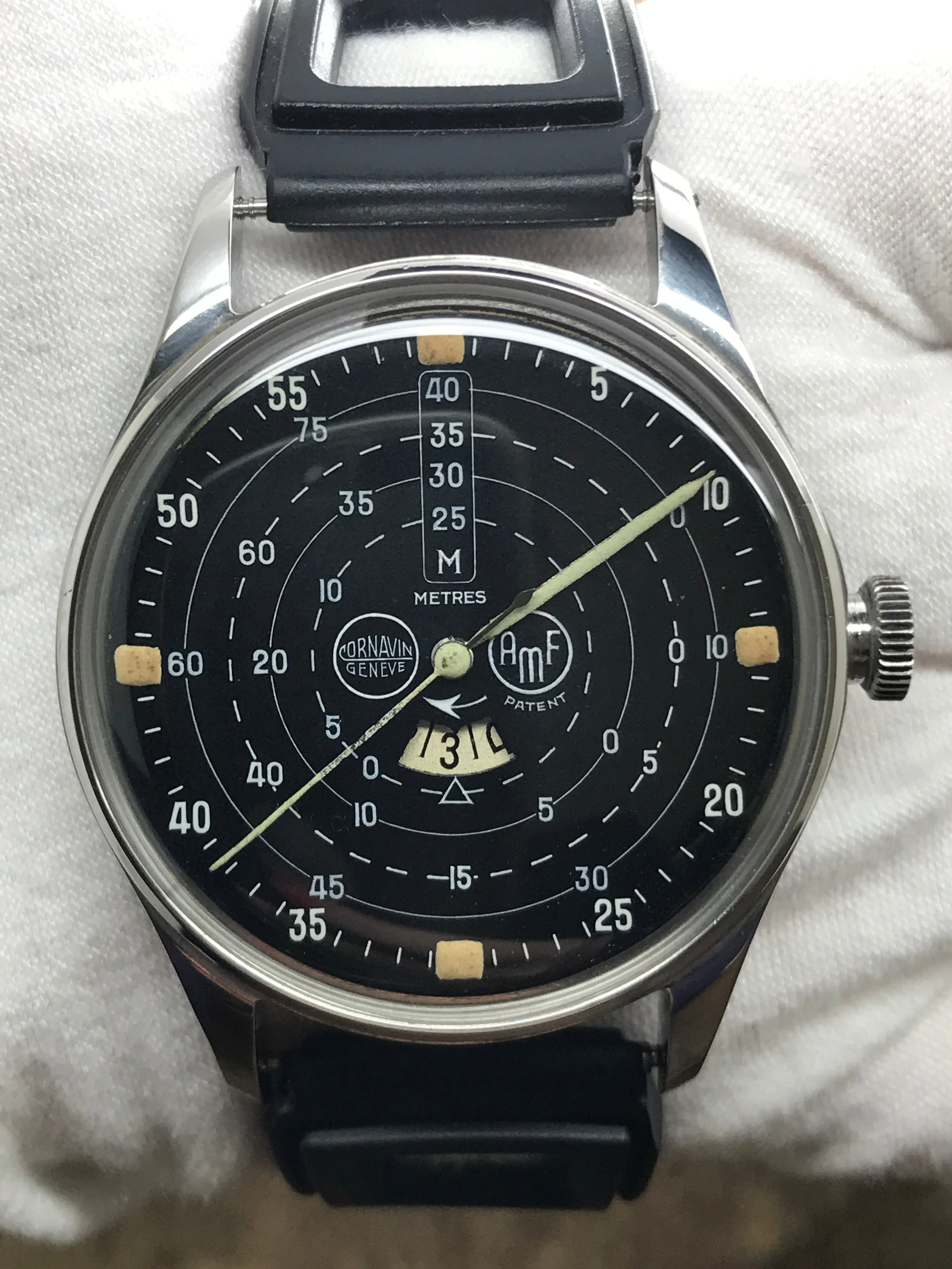 Cornavin AMF Diver P810 Black Dial Automatic Men's Watch