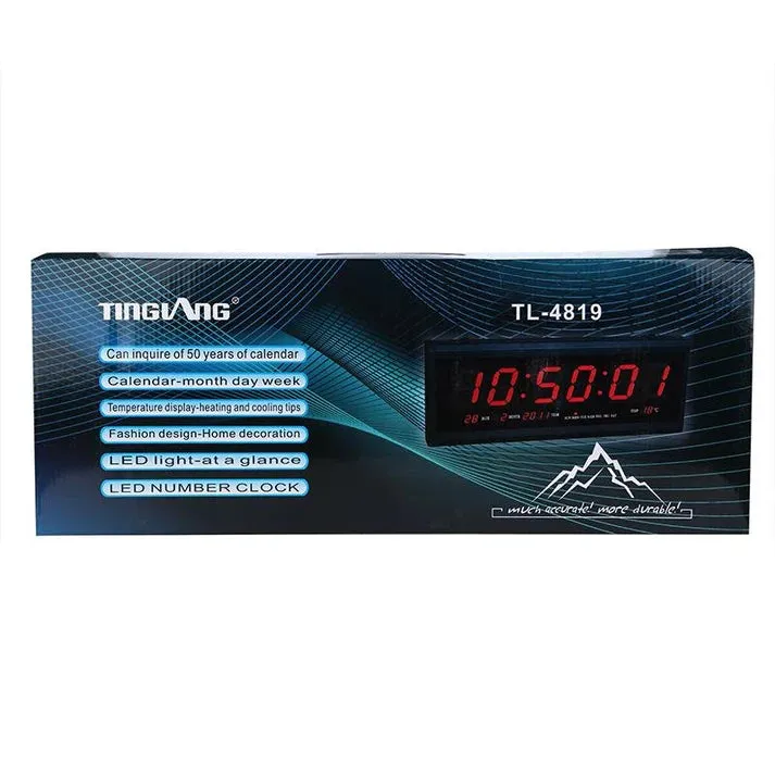 Crony TL-4819 clock Digital Clock Wall Clock Office Clock Shows Time Date Day Temperature