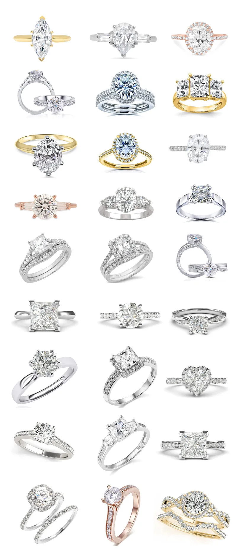 Customize Jewelry Moissanite Engagement Ring CAD