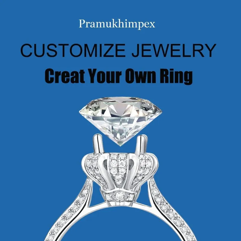 Customize Jewelry Moissanite Engagement Ring CAD
