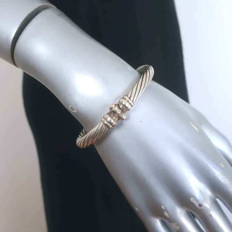 David Yurman Mother of Pearl Cable Watch Sterling Silver & 14k Gold