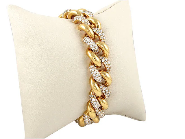 Diamond 11.53CT T.W. Cuban Link Bracelet Gold