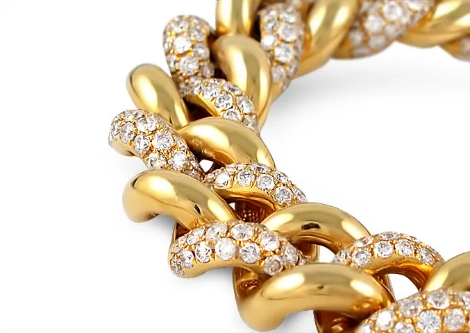 Diamond 11.53CT T.W. Cuban Link Bracelet Gold