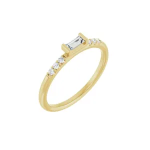 Diamond Baguette Stacking Ring