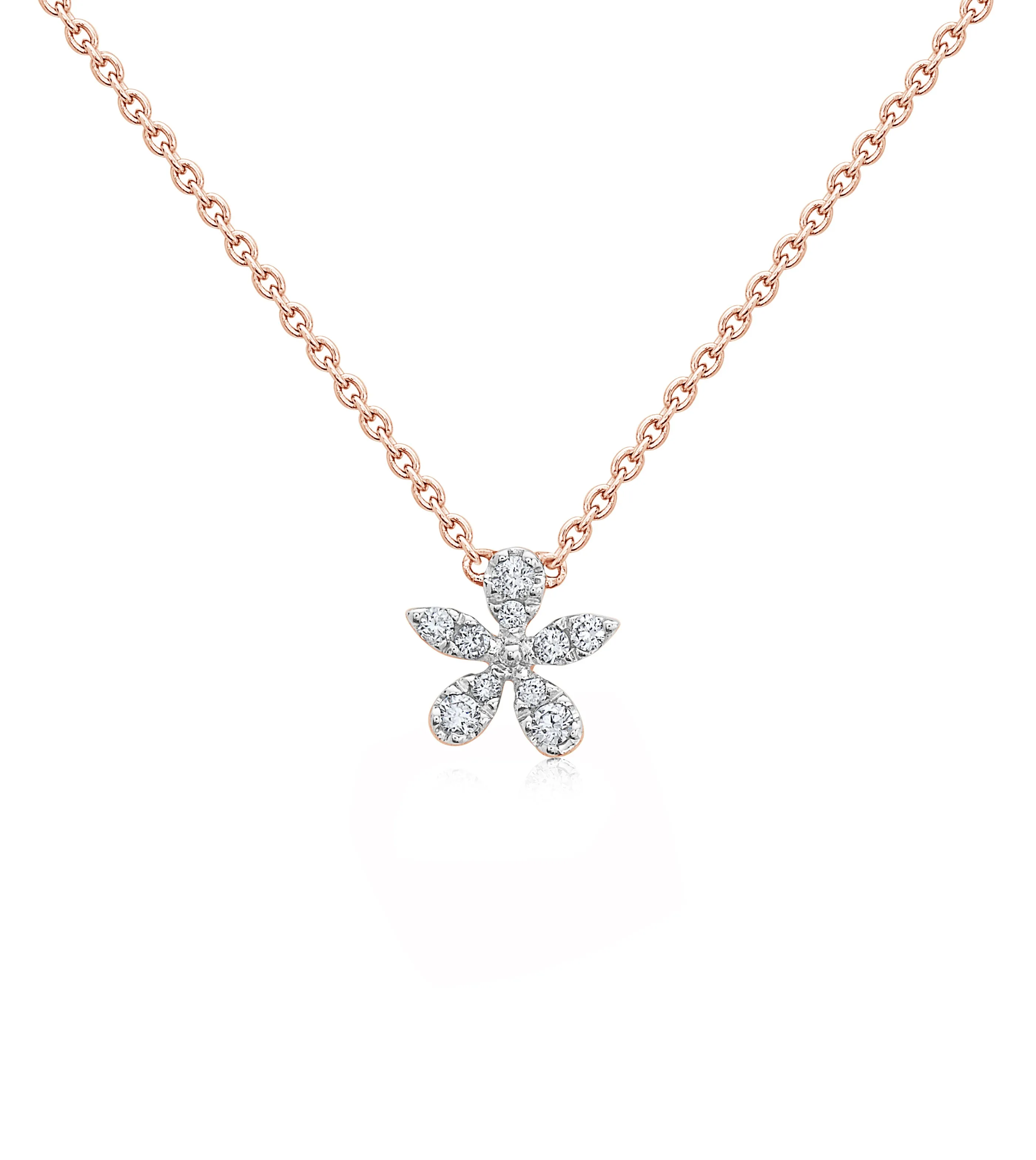 Diamond Flower Necklace