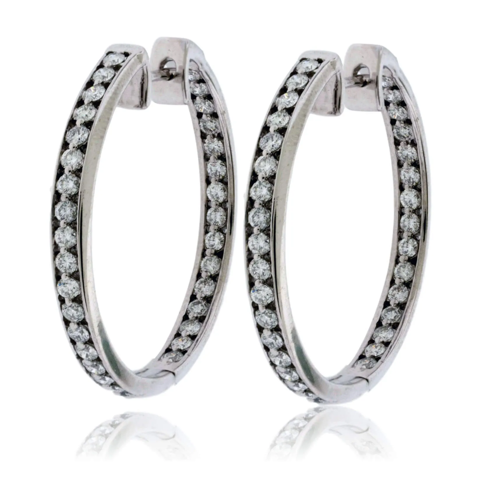Diamond Inside - Out Hoop Earrings