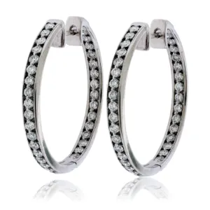 Diamond Inside - Out Hoop Earrings