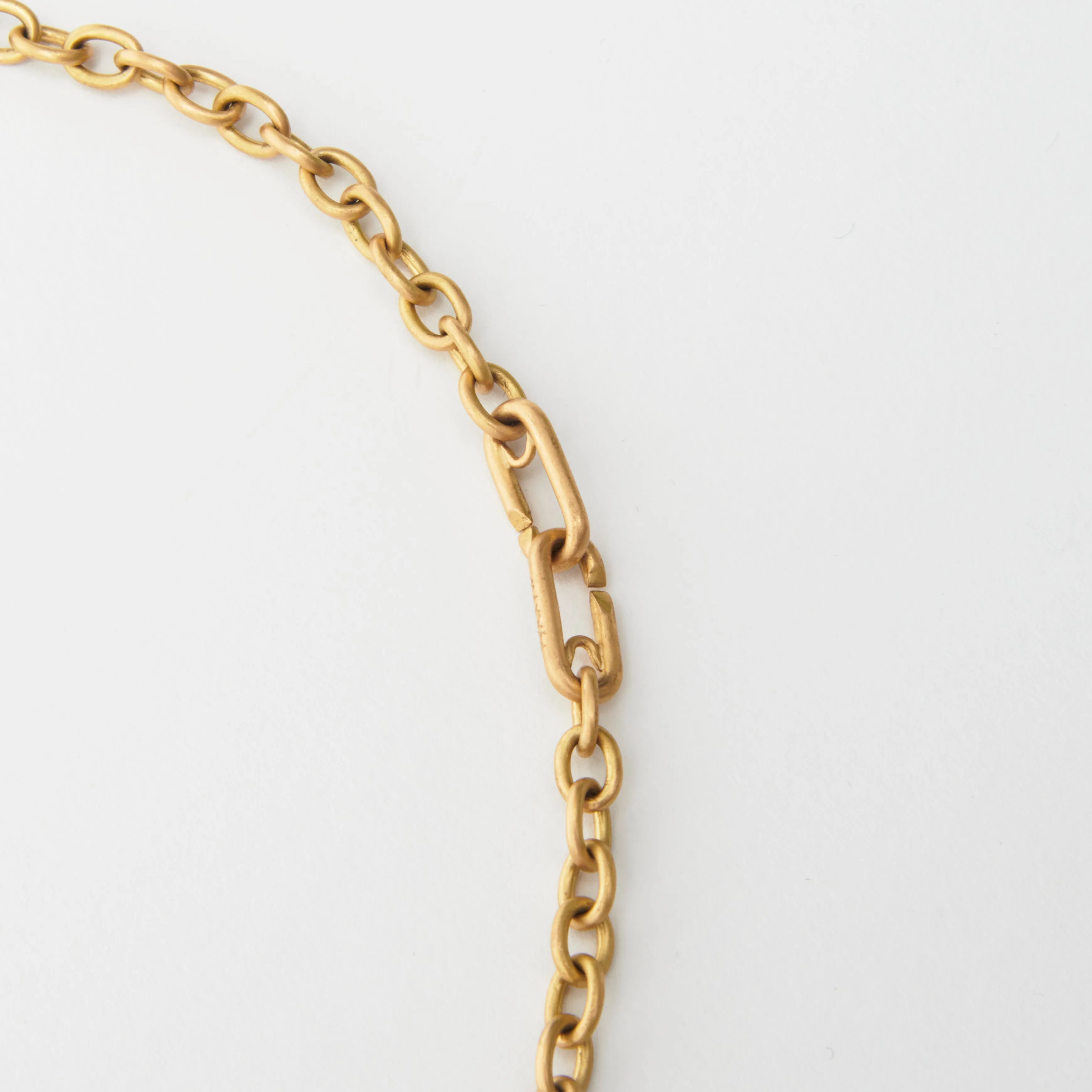 Diamond Match™ Pave Five Dome Link Necklace in 20K Peach Gold
