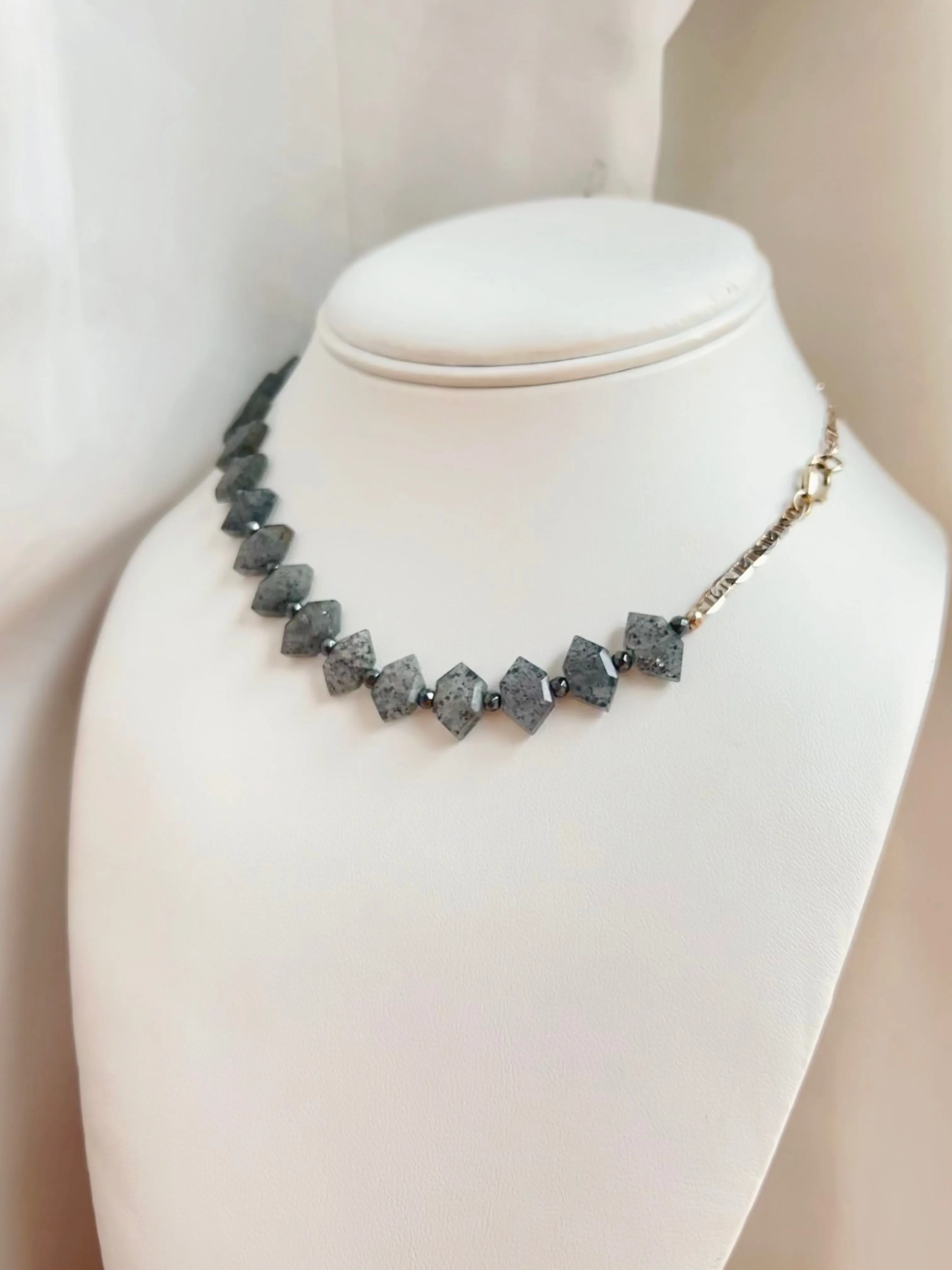 Diamond Moonstone necklace