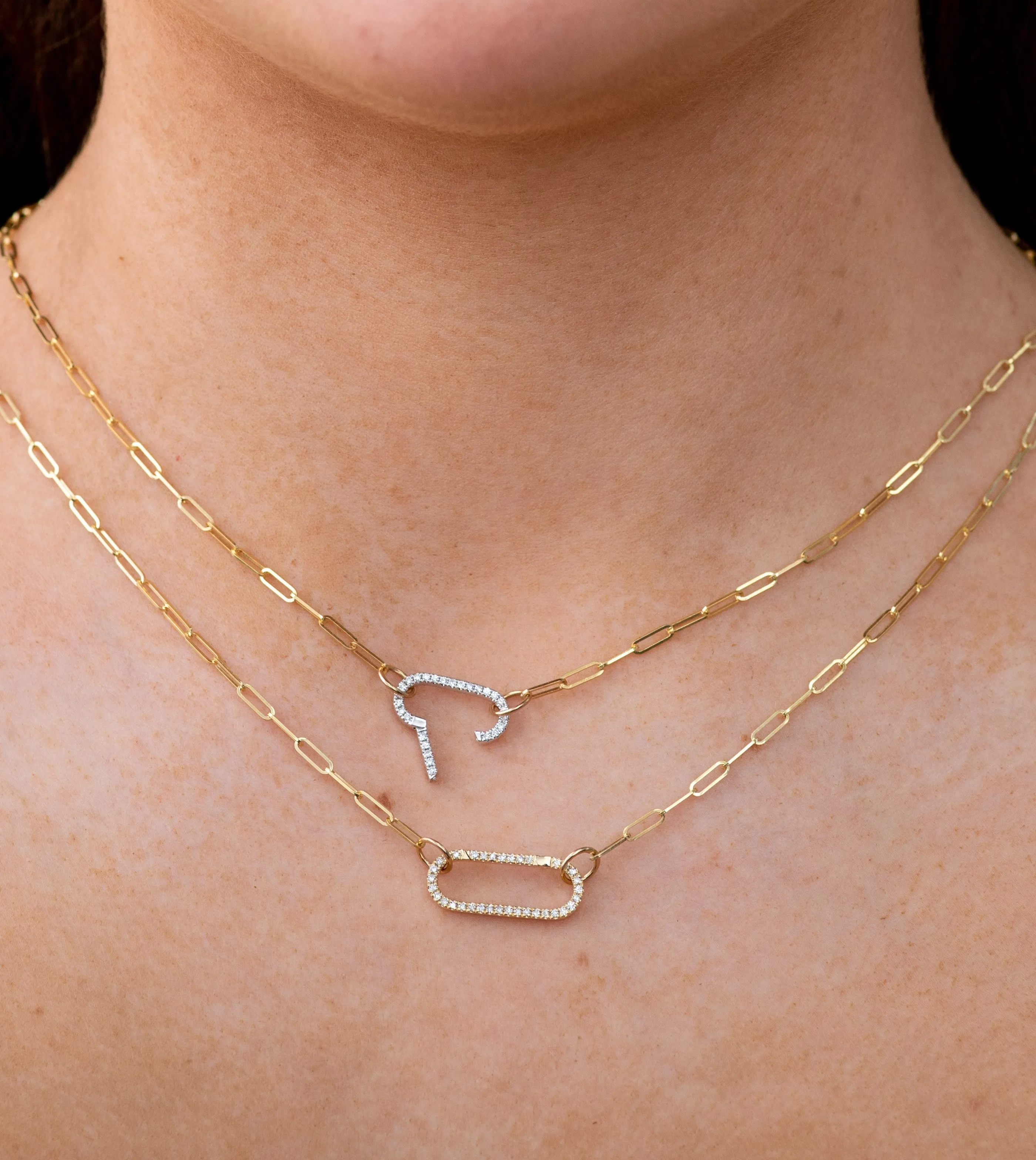 Diamond Oval Connector Clasp