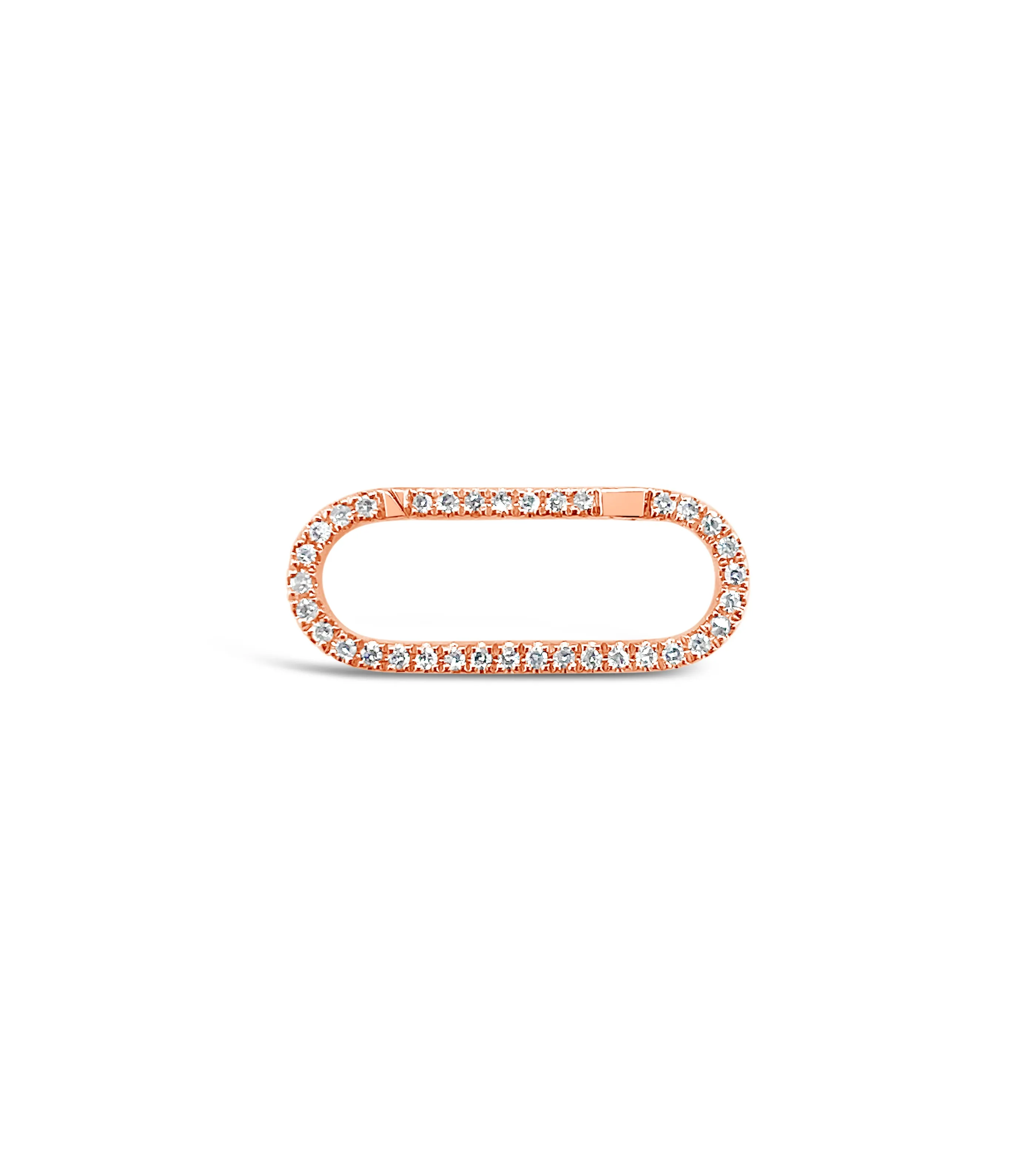 Diamond Oval Connector Clasp