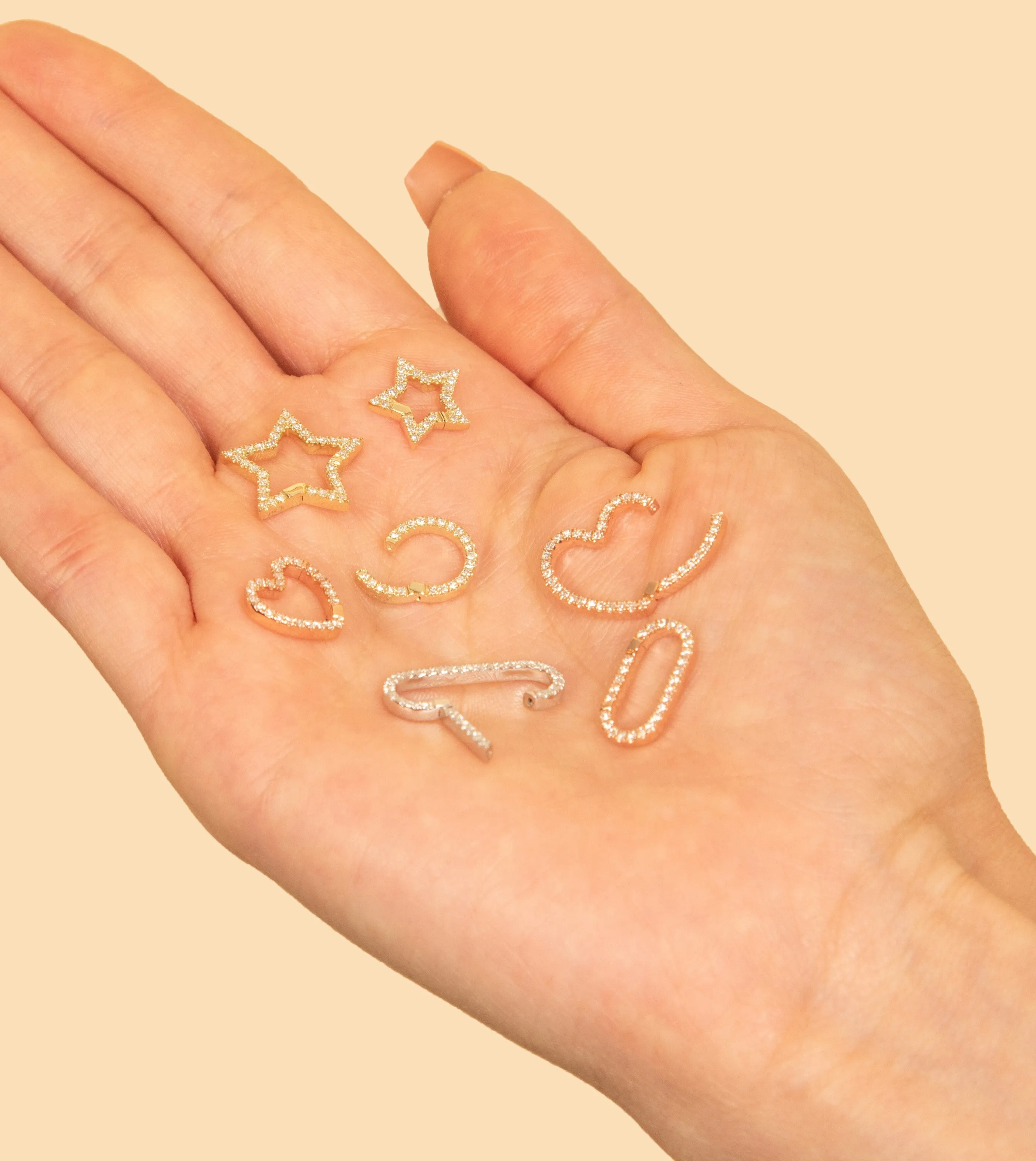 Diamond Oval Connector Clasp