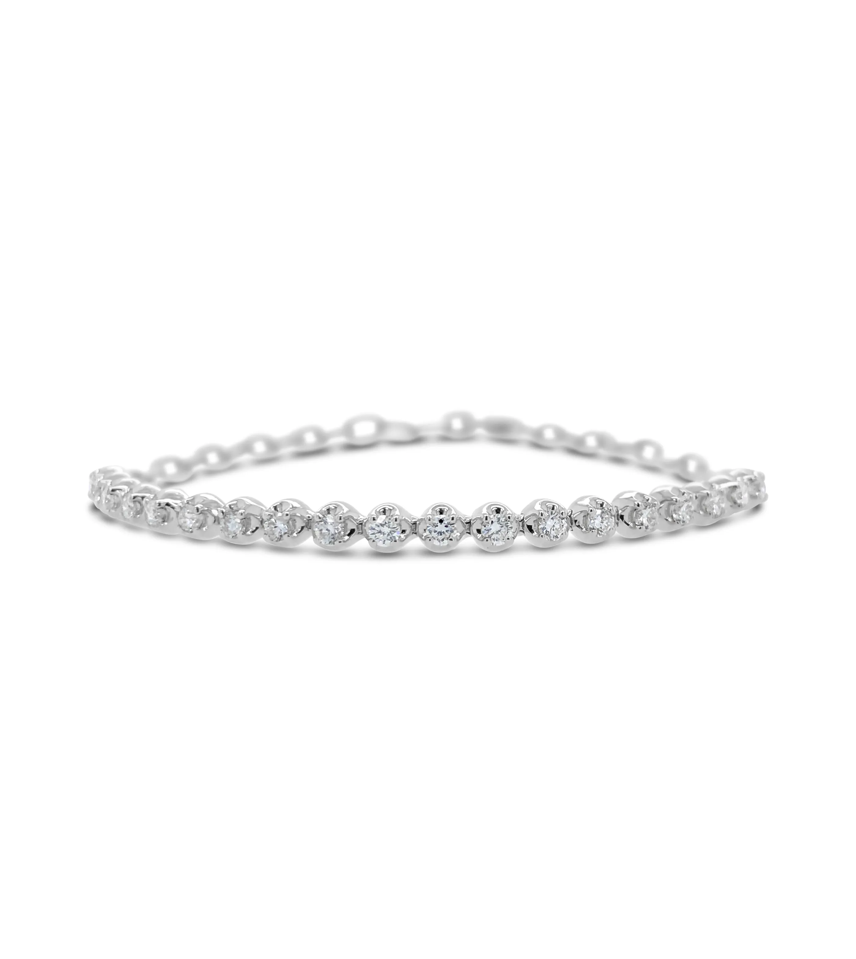 Diamond Paperclip Tennis Bracelet