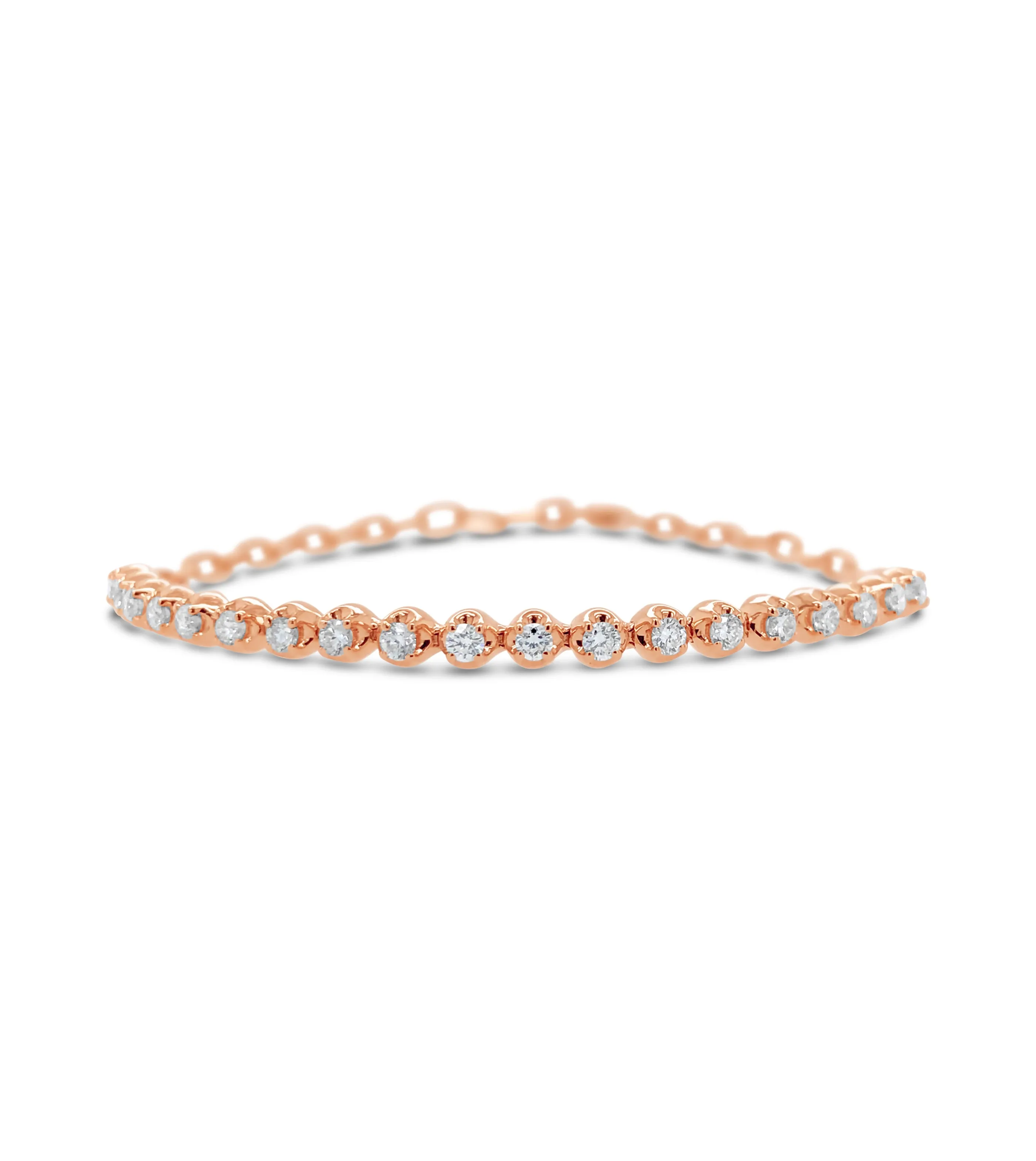 Diamond Paperclip Tennis Bracelet