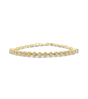 Diamond Paperclip Tennis Bracelet