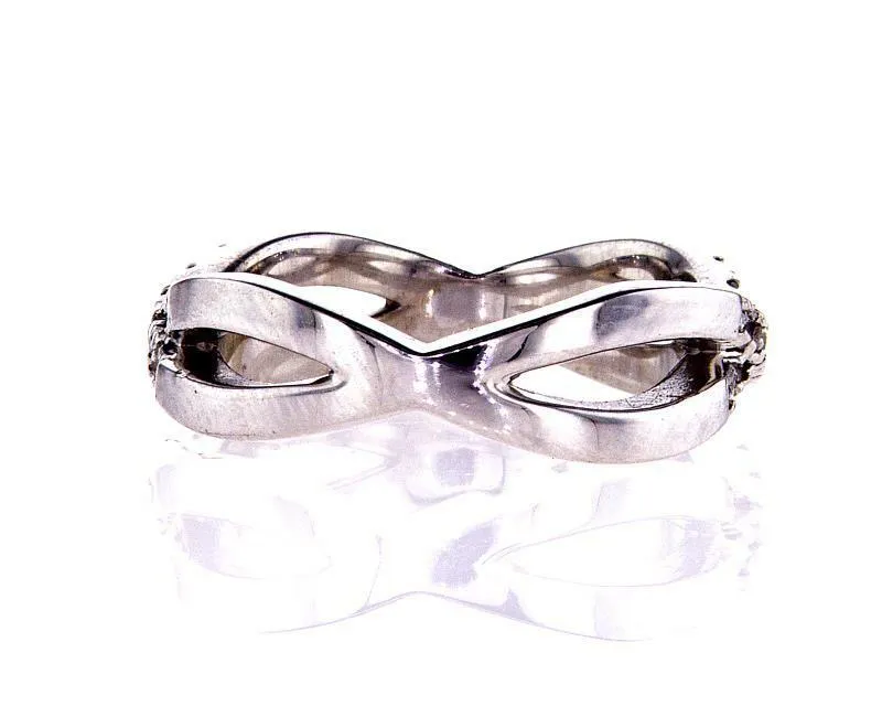 Diamond Wedding Band 0.40 Carat G SI1 Women's 18k White Gold Natural Round Cut