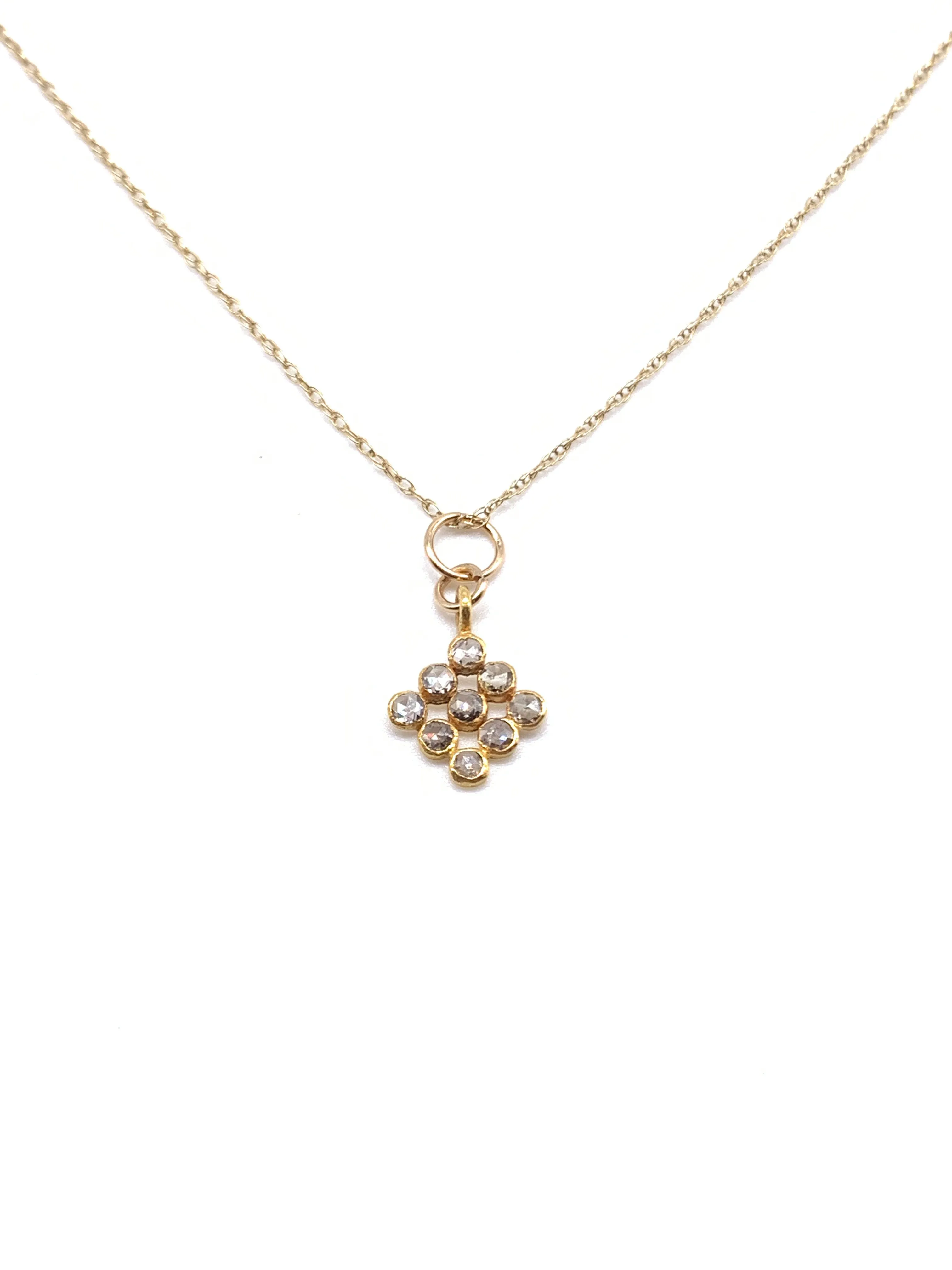 Diamonds in a Golden Diamond Shape