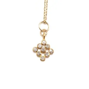 Diamonds in a Golden Diamond Shape
