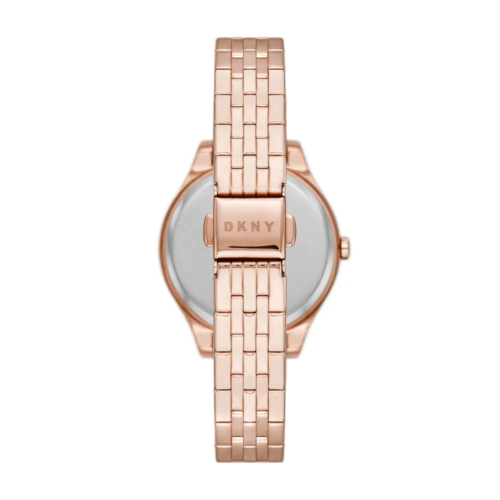 DKNY Parsons Rose Gold-Tone Stainless Steel Womens Watch