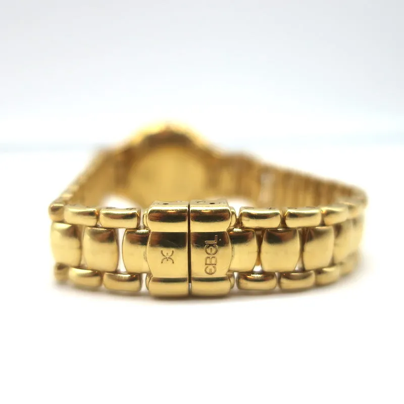 Ebel Beluga 18k Gold 24mm Diamond Bezel Watch 866969