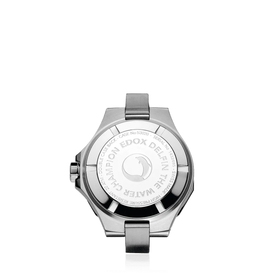EDOX SWISS MADE 53020-3M-NANND DELFIN THE ORIGINAL DIVER DATE LADY